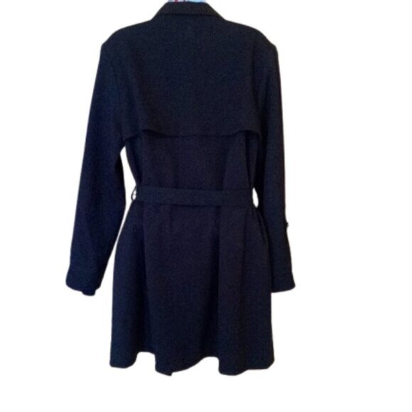 Short Black Trench coat Size 12 - Picture 5 of 7